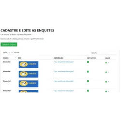 Modulo Enquete Cadastro e Edição