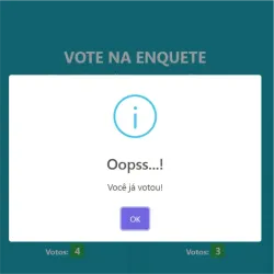 Módulo Enquete Mensagem Já votou